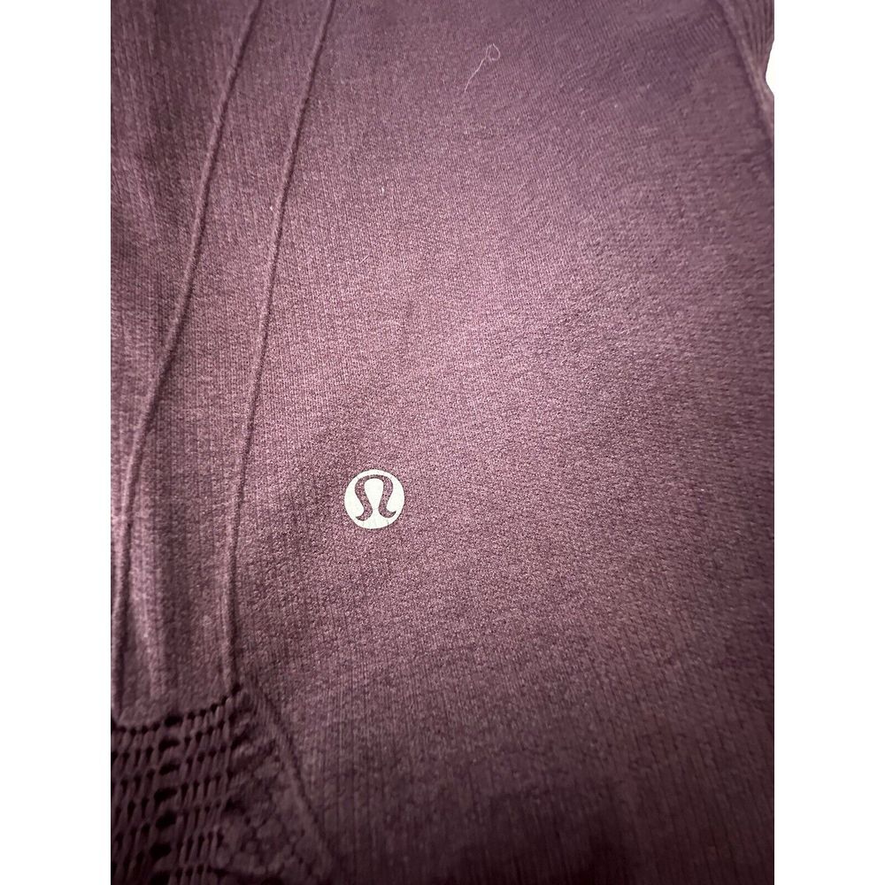 Lululemon Leggings Women's Crop Burgundy Yoga Athletic Hiking Size‎ 4 - Picture 4 of 4
